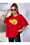 Emoji Printed Oversize Unisex T-shirt Casual Boyfirend - 3
