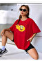 Emoji Printed Oversize Unisex T-shirt Casual Boyfirend
