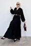 Black Long Sleeve Buttoned Dress Mg2433 - 5