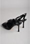 Seç 8496 Heeled Shoes (Heel Height: 10.5 cm) Black Patent Leather - 7