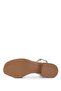 Women's Genuine Leather Light Beige Heeled Sandals - 5