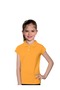Polo Collar Short Sleeve Girl Mustard School T-Shirt