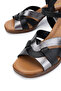Women's Genuine Leather Black Heeled Sandals - 3