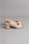 Seç 868 Genuine Leather Women Sandals with Heel (Heel: 6 cm) Mink Honeycomb - 6