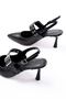 Inf-260 Black Daily Open Back Helmet Buckle Heeled Shoes - 5