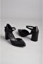 Seç 306 Genuine Leather Women's Shoes with Heel (Heel: 7 cm) Black - 7