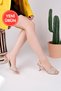 Lusia Model Beige Linen Women's Thin Heeled Daily Outdoor Shoes - 2