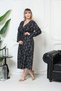 Bürümcük Dress with Waist Tightening Elastic Summer Patterned 2XL 5XL - 6