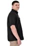Mode XL Large Size Men's Shirt Double Pocket Flap Gabardine U25601 Black - 4