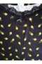 Women's Milan Fabric Black Lemon Patterned Collar and Leg Laced Rope Suspender Shorts Pajama Set - 3