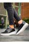 Avenger Black Patent Leather Detailed White High Sole Casual Men's Sports Shoes - Kbc - 3