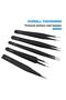 Antistatic Tweezers Set 9 Pieces Esd-9A with Fabric Bag - 6