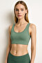 Thick Strap Recovery Sports Bustier |   Oil Green