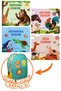 My First Touch and Feel Book-Desert/Ocean/Jungle/Farm Set of 4+Gift SmileyBaby Predator Kindergarten Bag