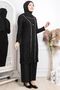 Stone Embroidery Detailed Evening Dress Black Tbsmda2315 - 2