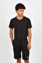 Men's Cotton Lacoste Bottom Top Capri Pajama Suit Black 6872 - 5