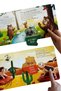 My First Touch and Feel Book-Desert/Ocean/Jungle/Farm Set of 4+Gift SmileyBaby Predator Kindergarten Bag - 3
