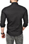 Men's Black Double Pocket Snap Fastener Long Sleeve Denim Shirt 2502503 - 5