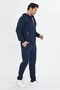 Men's Cotton Hooded Tracksuit Set Navy Blue 5756-L - 3