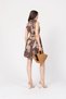 Women's Summer Brown Belted Linen Fabric Dress Stylish Daily Comfortable 50316 - 6