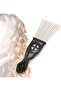 Afro Metal Comb Hairbrush Hairdressing Styling Tool Black Fist - 2