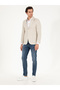 Ecru Slim Fit Silk Linen Blend Jacket 50264753-Vr019 - 4