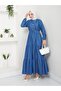 Women's Button Detailed Ruffle Jeans Dress - 3