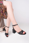 Genuine Leather Black Women's Leather Heeled Shoes Trc-9003 - 6