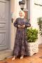 Women's Lined Chiffon Patterned Dress - 3