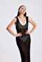 Women's Knitwear Knitted Openwork Button Detail Beach Dress - 7