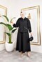 Women's 2-Piece Pocket Stone-Detail Jacket Skirt Sucuba Set - 3