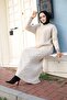 Women's Knitted Patterned Knitwear Teseture Dress - 7