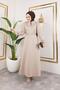 Women's Birded Collar Pearl Scuba Fabric Saw Dress - 4
