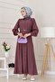 Belted Tencel Dress-Dry Rose