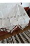 Buldan Handcrafted Hand Lace Curtain 100% Cotton Authentic Woven Sunshade Curtain - 2