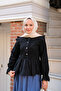Women's Skirt Pleated Shirt Black - 3