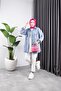 Women's Stone Detailed Snow Washed Denim Jeans Jacket - 4