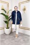 Women's Denim Jeans Jacket with Pocket Stone Stitching Detail - 4