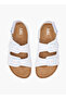 Buckle Accent Strap Sandals with Hook and Loop Closure