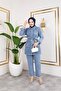 Women's Stone-Detail 2-Piece Set Denim Jacket Trousers - 3