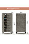 Modern Tall Shoe Cabinet 7 Shelves, Perfect for Entryways Solution for Shoe Collection - 7