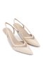 Women's Vegan Nude Heeled Shoes - 2