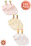 Baby Girl Newborn Combed Organic Cotton Baby Gloves Set of 3 - Salmon - 3