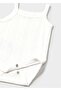 Baby Girl Strappy Bodysuit White 1745 - 3