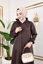 Women's Pocket Hooded Chain Detail Scuba Fabric Cap - 7