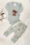 Baby Girl and Boy Teddy Bear 2-Piece Set, 2-Piece Top and Bottom Snap-On Bodysuit Set, Seasonal Newborn Outfit - 4