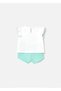 Baby Girl 4 T-Shirt Shorts Suit Turquoise 1671 - 3