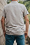 Men's Gray Color Short Sleeve Apaj Collar Ayrobin Shirt - 5