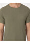 Khaki Slim Fit Crew Neck T-Shirt 50306802-Vr027 - 6