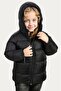 Girl's Black Fleece Lined Hooded Waterproof Windproof Inflatable Winter Coat & Coat - 4